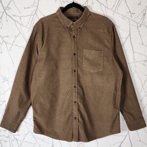 Banana Republic Golden Brown 100% Cotton Slim Fit Corduroy Shirt